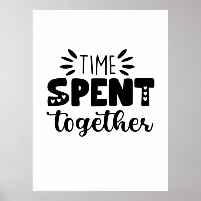 Póster Tiempo de regalo de San Valentín pasado juntos (Frente)
