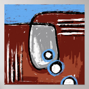 Póster Tiempo de Té Digital Abstracto