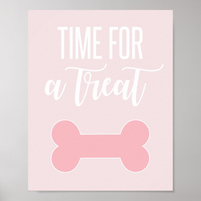 Póster Tiempo de un tratamiento Fiesta de cachorros Rótul (Frente)
