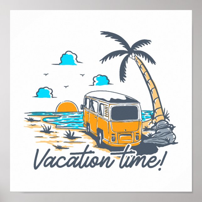 Póster Tiempo de vacaciones (Frente)