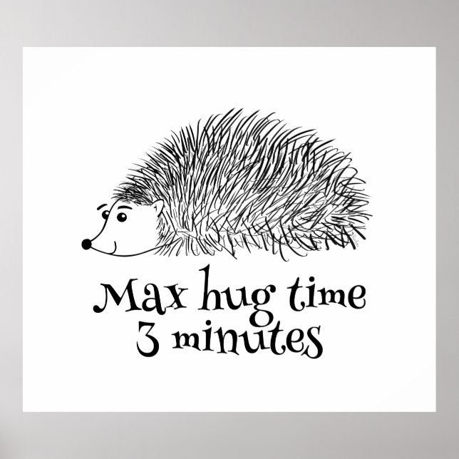 Póster Tiempo máx. de abrazo de tres minutos (Frente)
