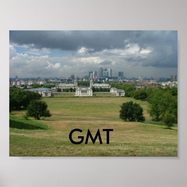 Póster Tiempo medio de Greenwich (Frente)