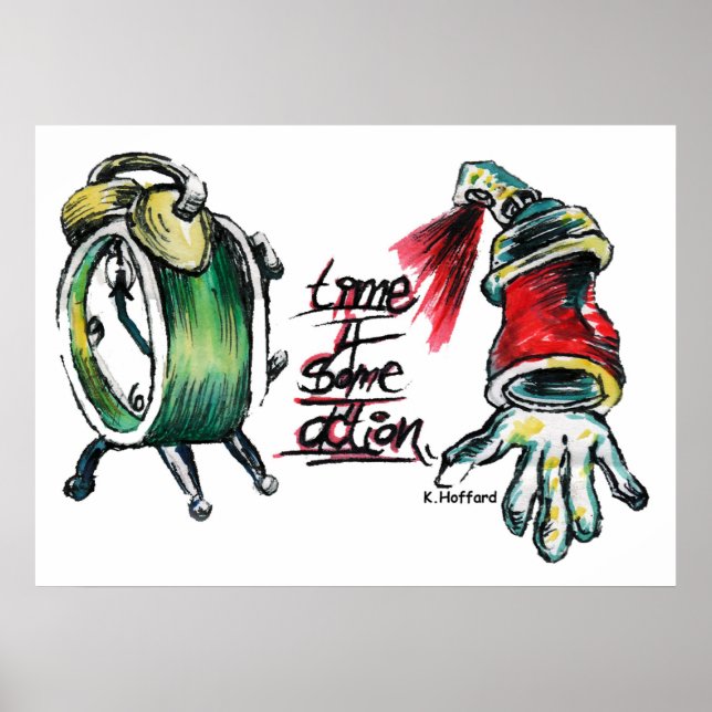 Póster "Tiempo para alguna acción" (Frente)