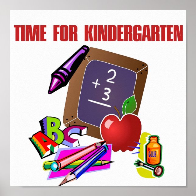 Póster TIEMPO PARA EL Poster KINDERGARTEN (Frente)