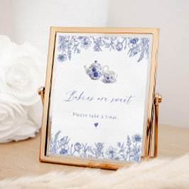 Póster Tiempo para el té bebé Ducha Los bebés son dulces