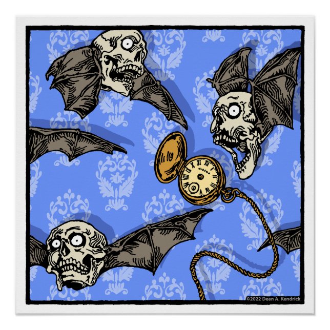 Póster Tiempo Para Los Bats De Calavera - La Pesadilla De (Anverso)