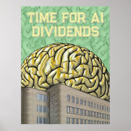 Póster Tiempo para los dividendos de la IA