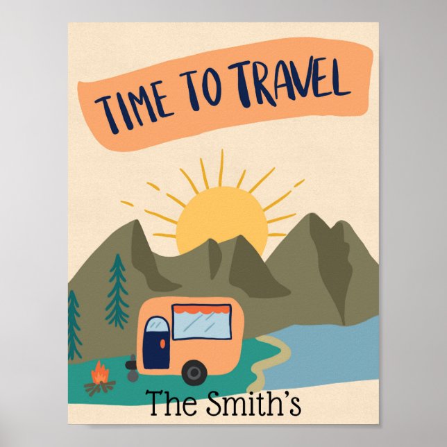 Póster Tiempo Personalizado Para Viajar (Frente)