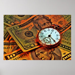 Póster Tiempo y poster del dinero