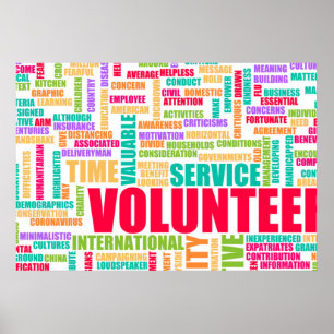 Póster Tiempo y servicio voluntario para la comunidad