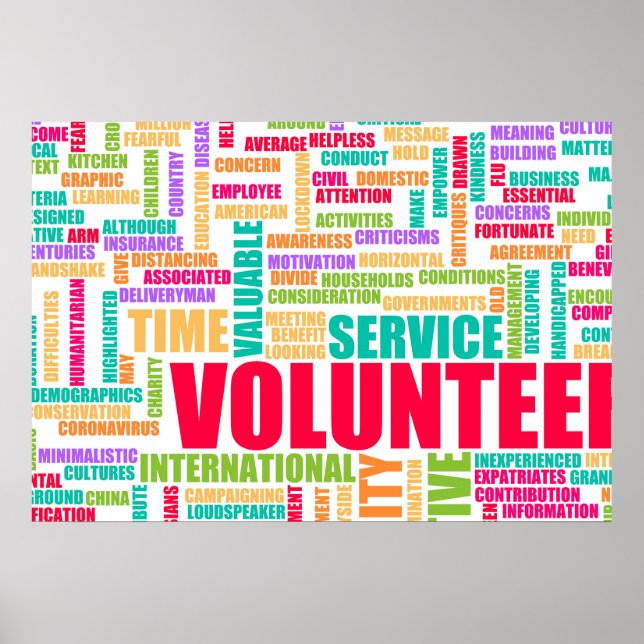 Póster Tiempo y servicio voluntario para la comunidad (Frente)