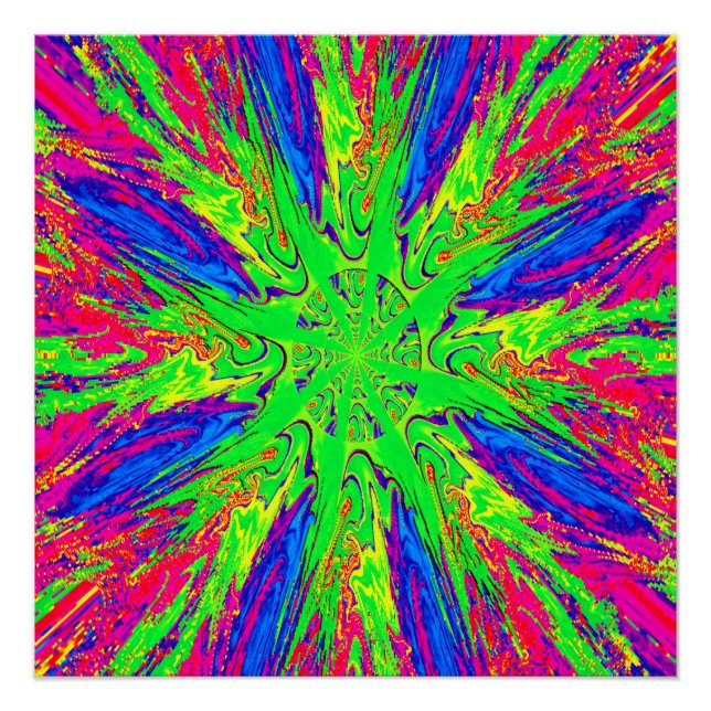 Póster Tiempos psicodélicos. (Anverso)