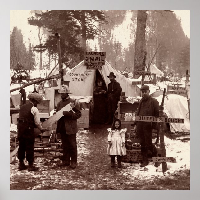 Póster Tienda Courtney - Fiebre del Oro de Klondike 1898 (Frente)