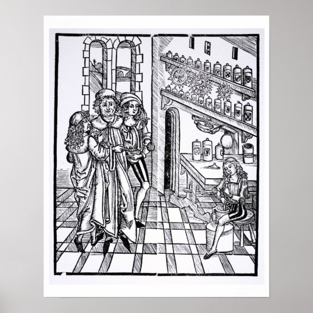 Póster Tienda de apothecary, del pub 'Das Buch der Cirugi (Frente)