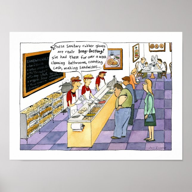 Póster Tienda de bagels de dibujos animados (Frente)