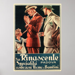 Póster Tienda de departamentos LA RINASCENTE Ropas para n