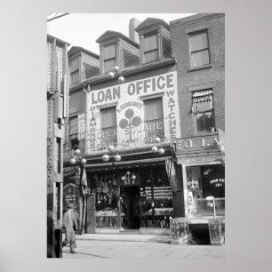 Póster Tienda de empeño, los años 20
