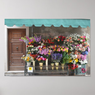 Póster Tienda de flores europea