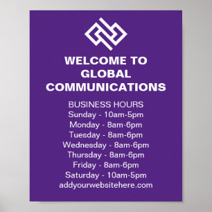 Póster Tienda de horarios comerciales personalizados de P