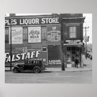 Tienda de licores populares, 1938. Foto de cosecha