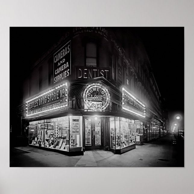 PÓSTER TIENDA DE MEDICAMENTOS DE CORNER 1919 (Frente)