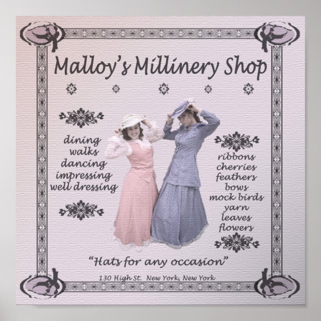Póster Tienda de Millinery de Malloy (Frente)