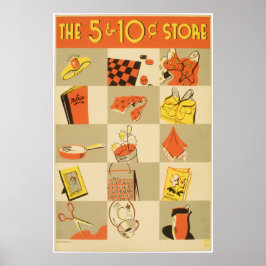 Póster Tienda de níquel y dinero