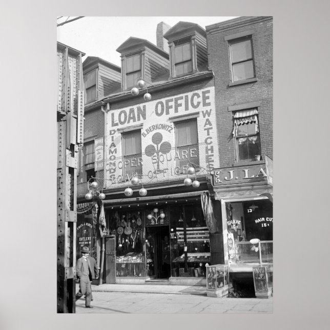 Póster Tienda de peones, años 20 (Frente)