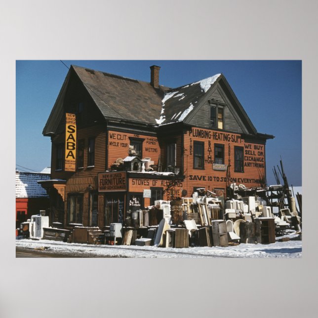 Póster Tienda de tuberías, años 40 (Frente)