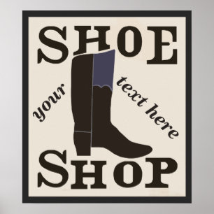 Póster Tienda de zapatos personalizada