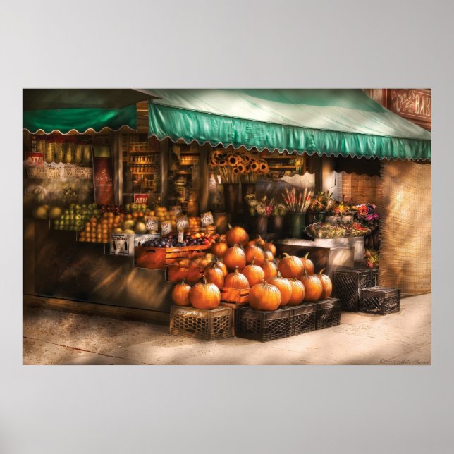 Póster Tienda - El mercado de la fruta (Frente)