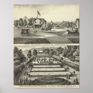 Póster Tienda y residencia de la albañilería de DA