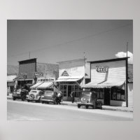 Tiendas de la calle principal, 1941. Foto de cosec