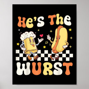 Póster Tiene El Regalo De La Cerveza Wurst Retro Para El 