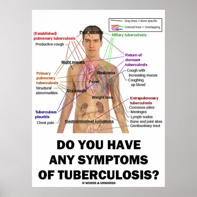 Póster ¿Tiene Síntomas De Tuberculosis? (Frente)
