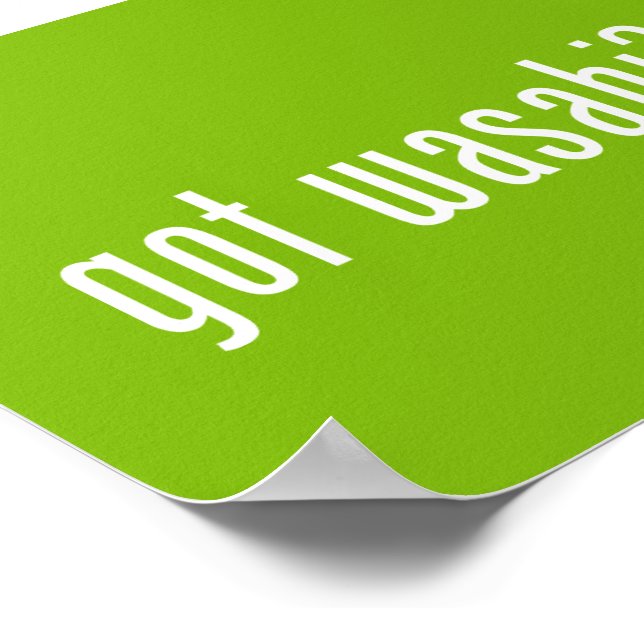 Póster ¿tiene wasabi? (Esquina)