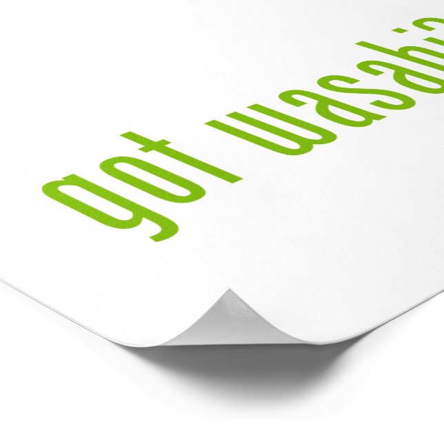 Póster ¿tiene wasabi? (Esquina)