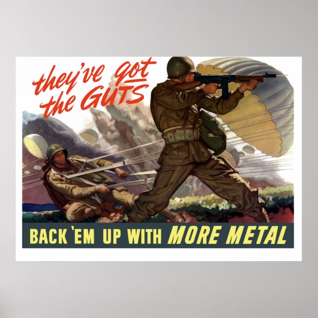 Póster Tienen las agallas — Segunda Guerra Mundial (Frente)