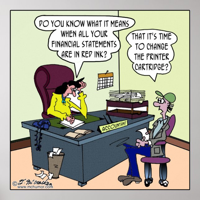 Póster ¿Tienen tinta roja? Cambie el cartucho de impresor (Frente)