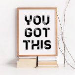 Póster Tienes a este poster<br><div class="desc">Tienes estas palabras motivacionales para este poster de tipografía.</div>