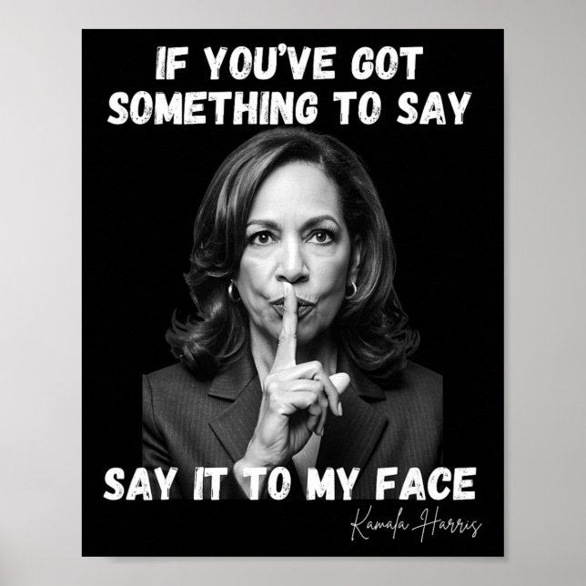Póster Tienes algo que decirle a mi cara. Kamala (Frente)