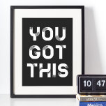 Póster Tienes este poster negro<br><div class="desc">Tienes estas palabras motivacionales para este poster negro.</div>