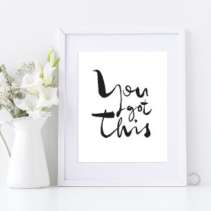 Póster Tienes esto Minimalista Motivacional Inspirador