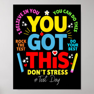 Póster Tienes esto no te estreses rock the test día del e