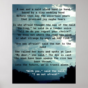 Póster ¿TIENES MIEDO DE DECIRLE AL HOMBRE AL poema MAID?