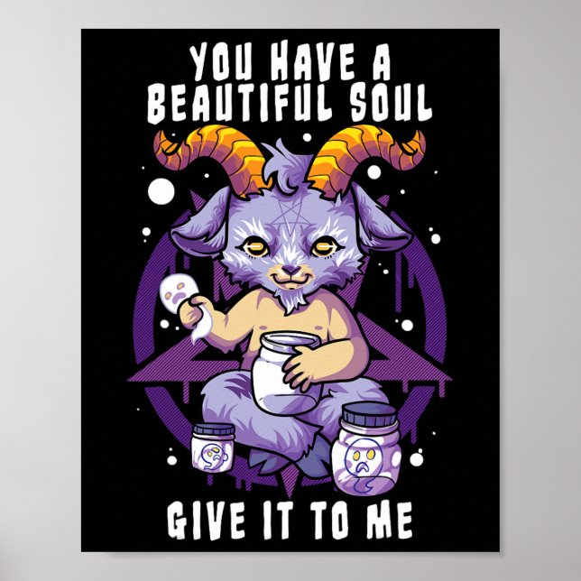 Póster Tienes Una Hermosa Halloween Soul Satanic Baphomet (Frente)