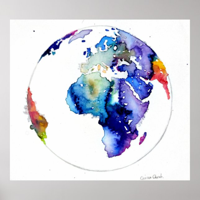 Póster Tierra colorida (Frente)