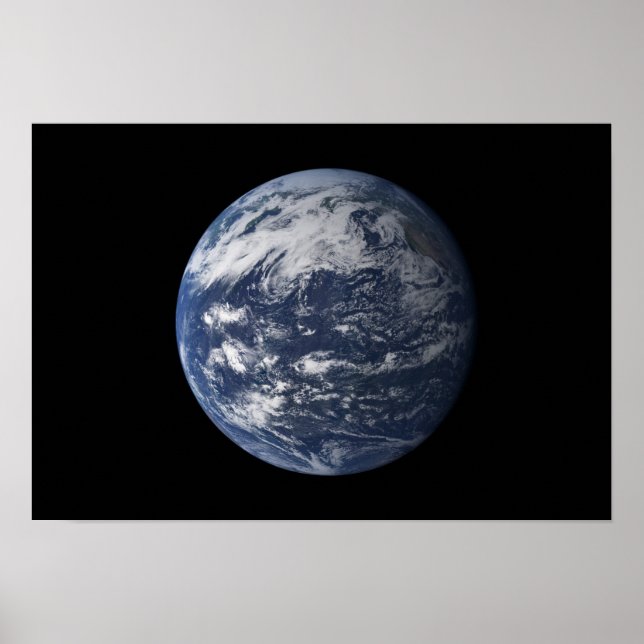 Póster Tierra completa centrada sobre el Océano Pacífico (Frente)