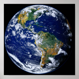 Póster Tierra Completa Mostrando Las Américas