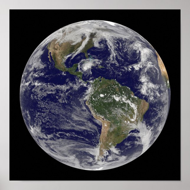 Póster Tierra completa que muestra el huracán Paloma (Frente)